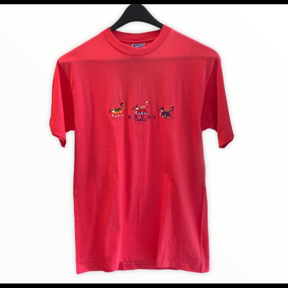 NWT VTG 90s Hawaii Lifestyles T-Shirt Cat  Design